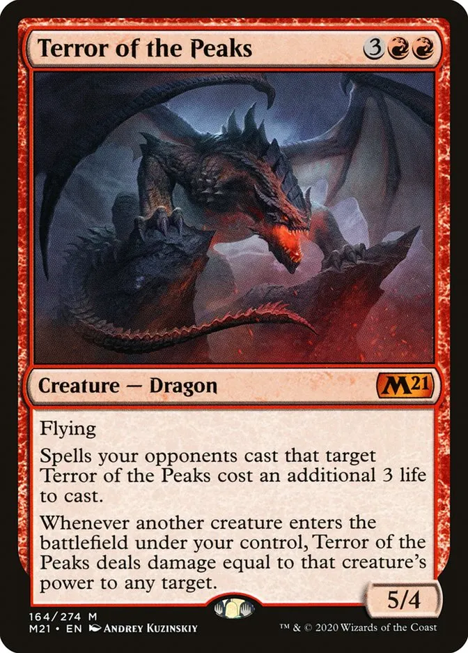 2020 Core Set 2021 Terror of the Peaks [Foil] mythic #164 mythic card image