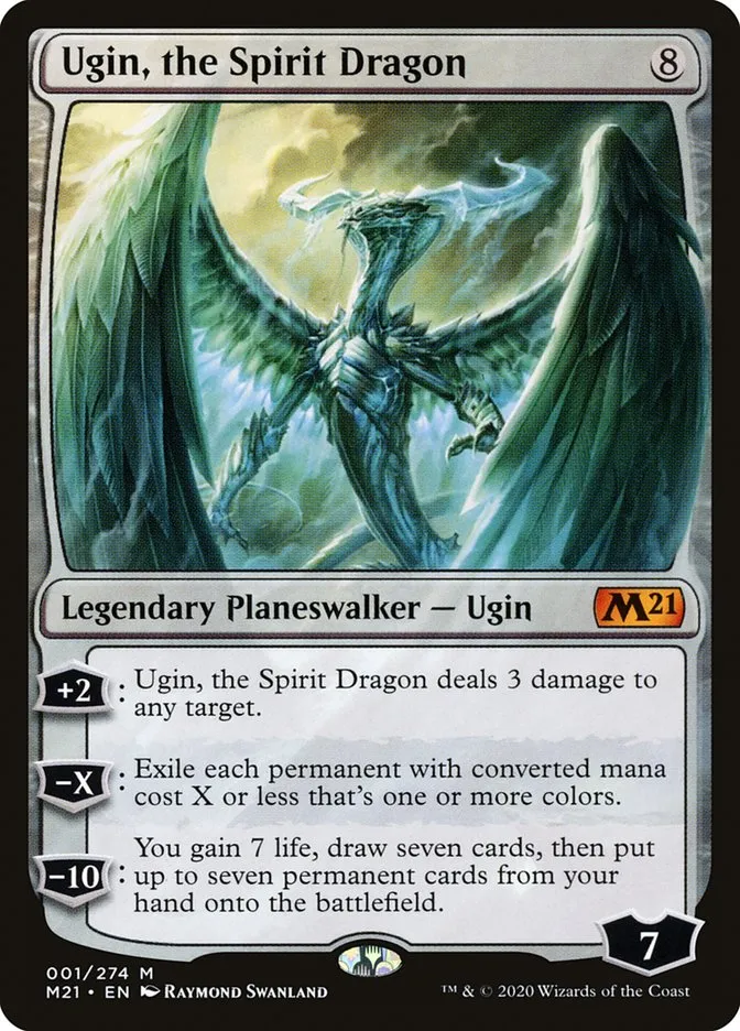 2020 Core Set 2021 Ugin, the Spirit Dragon mythic #1 mythic card image