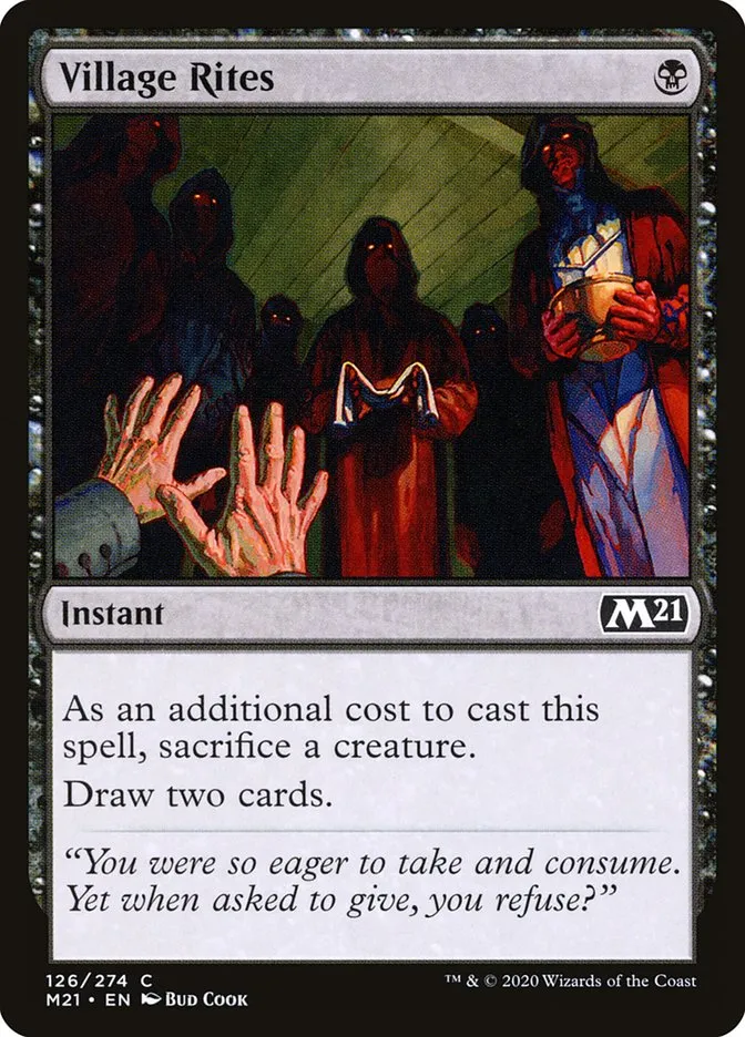 2020 Core Set 2021 Village Rites common #126 common card image