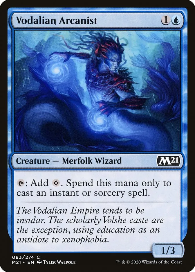 2020 Core Set 2021 Vodalian Arcanist #83 common card image