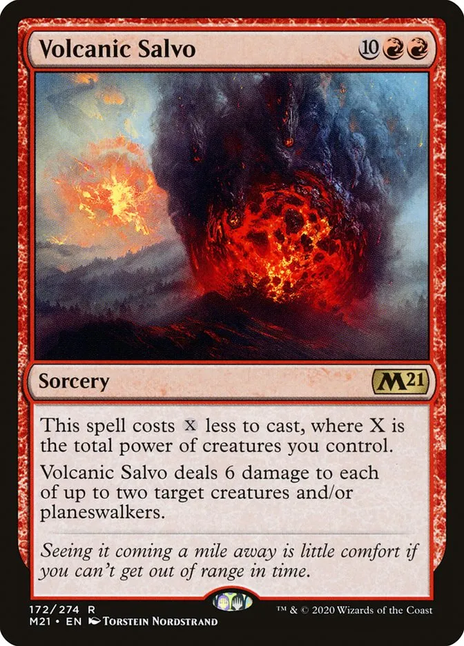 2020 Core Set 2021 Volcanic Salvo rare #172 rare card image