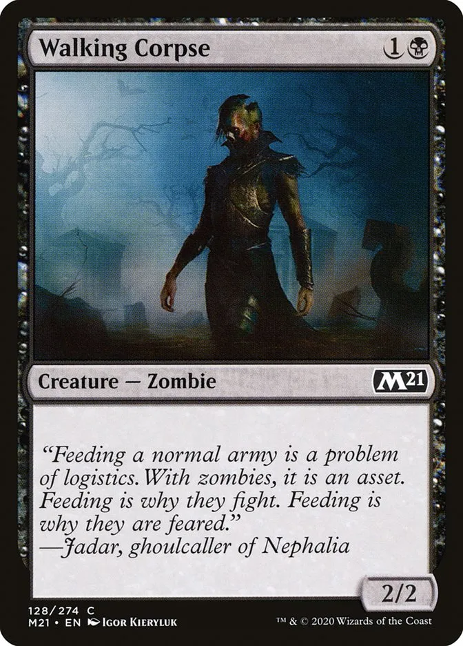 2020 Core Set 2021 Walking Corpse common #128 common card image