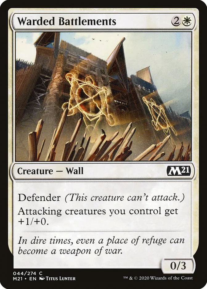 2020 Core Set 2021 Warded Battlements common #44 common card image