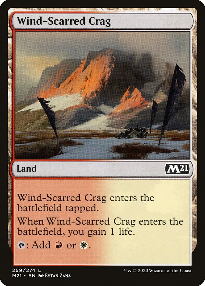 2020 Core Set 2021 Wind-Scarred Crag #259 common card image