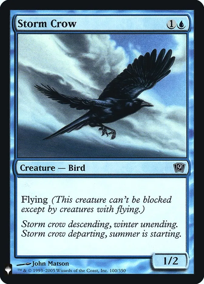 2020 The List Storm Crow #9ED-100 common card image