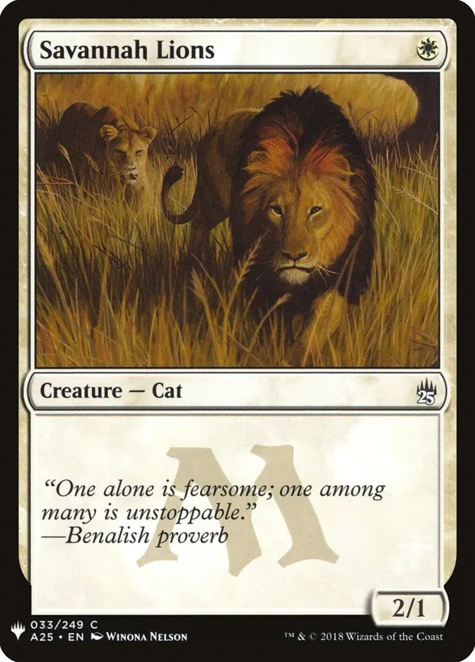 2020 The List Savannah Lions #A25-33 common card image
