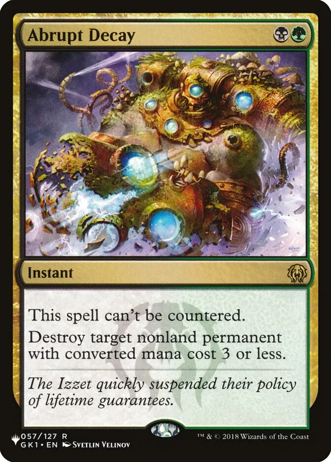 2020 The List Abrupt Decay #GK1-57 rare card image