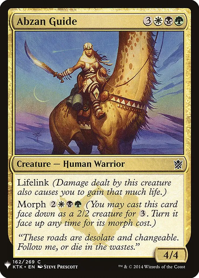 2020 The List Abzan Guide common #KTK-162 common card image