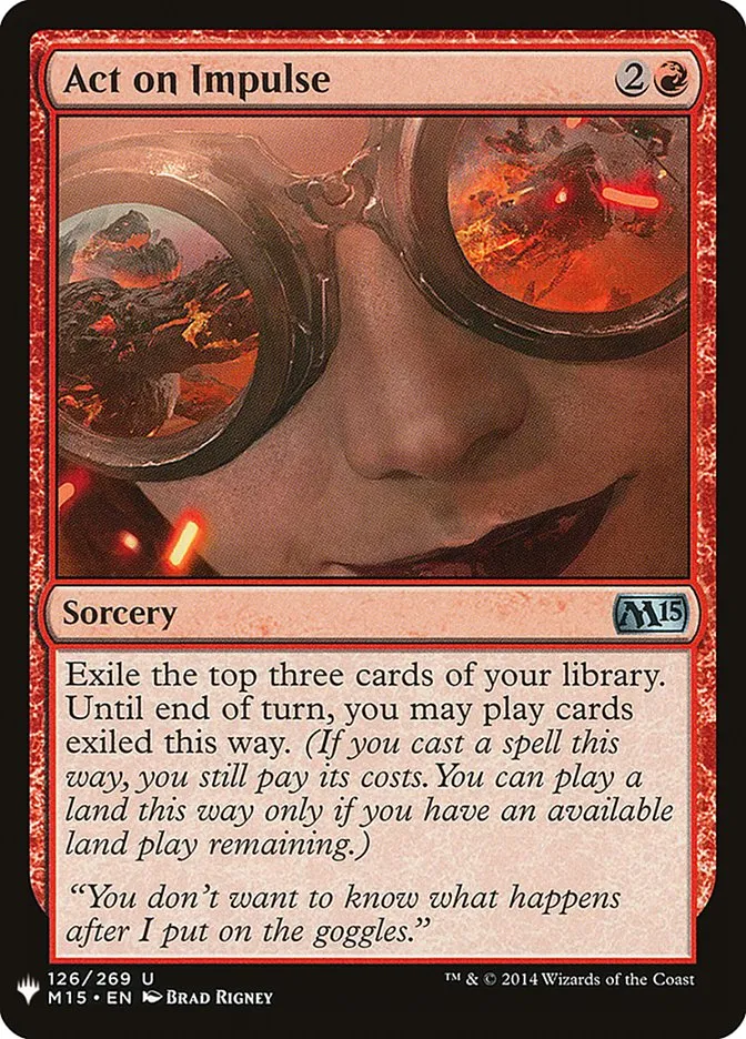 2020 The List Act on Impulse #M15-126 uncommon card image