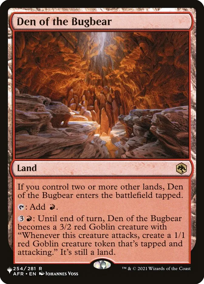 2020 The List Den of the Bugbear #AFR-254 rare card image