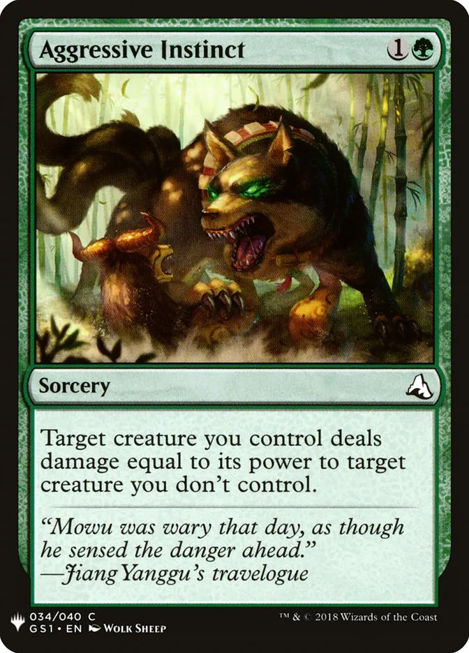 2020 The List Aggressive Instinct common #GS1-34 common card image