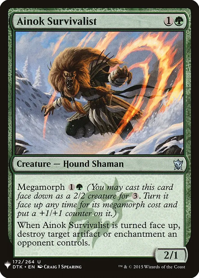 2020 The List Ainok Survivalist #DTK-172 uncommon card image