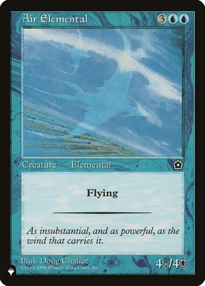 2020 The List Air Elemental #P02-31 uncommon card image