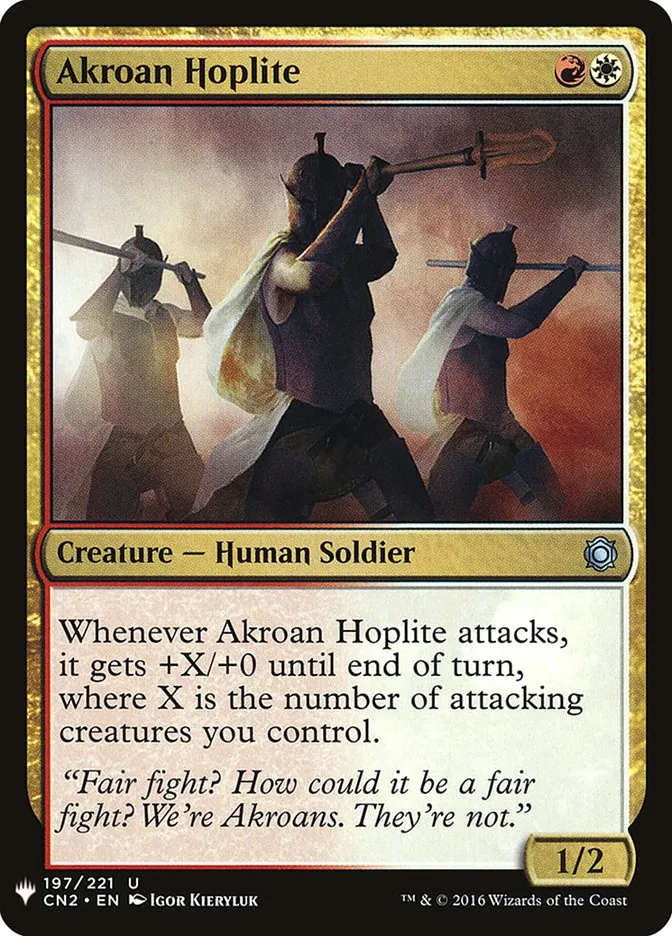 2020 The List Akroan Hoplite #CN2-197 uncommon card image