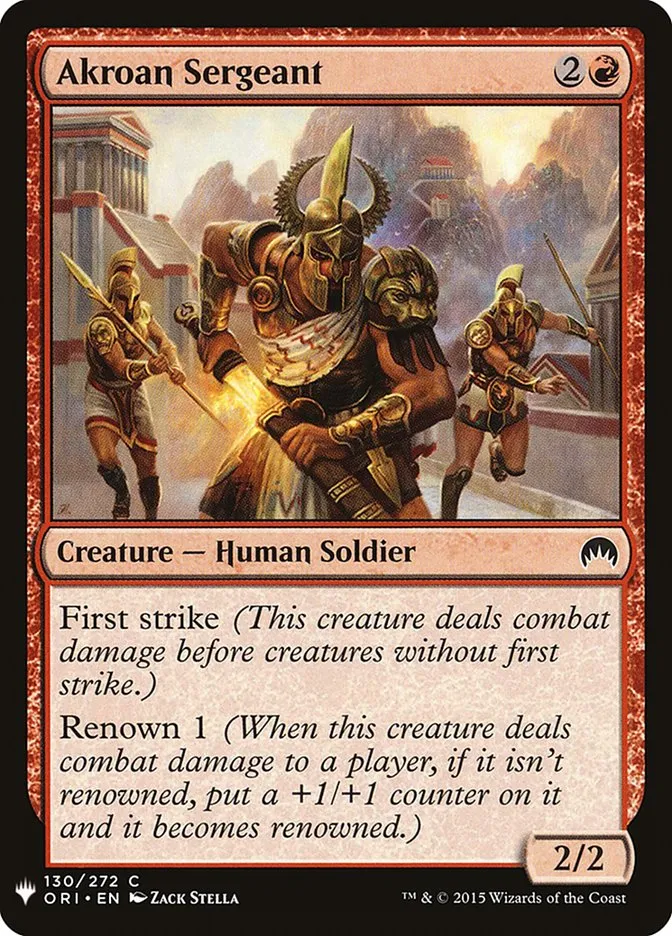 2020 The List Akroan Sergeant common #ORI-130 common card image