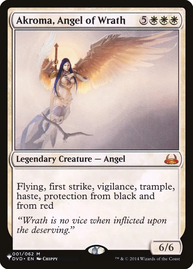 2020 The List Akroma, Angel of Wrath #DVD-1 mythic card image