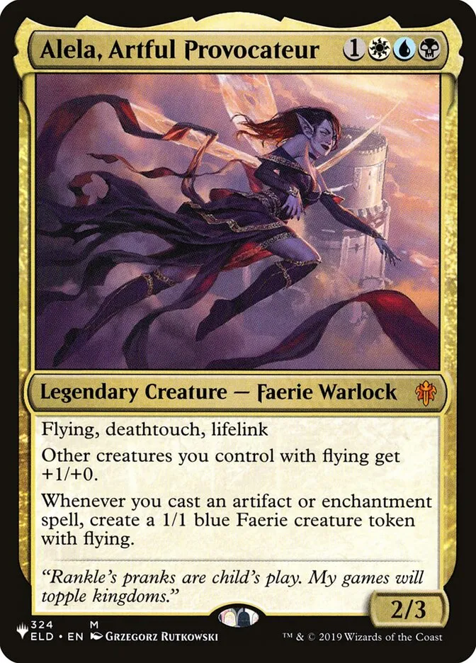 2020 The List Alela, Artful Provocateur #ELD-324 mythic card image