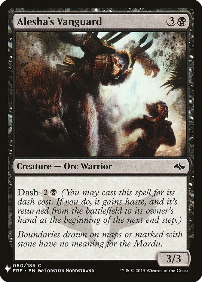 2020 The List Alesha's Vanguard common #FRF-60 common card image