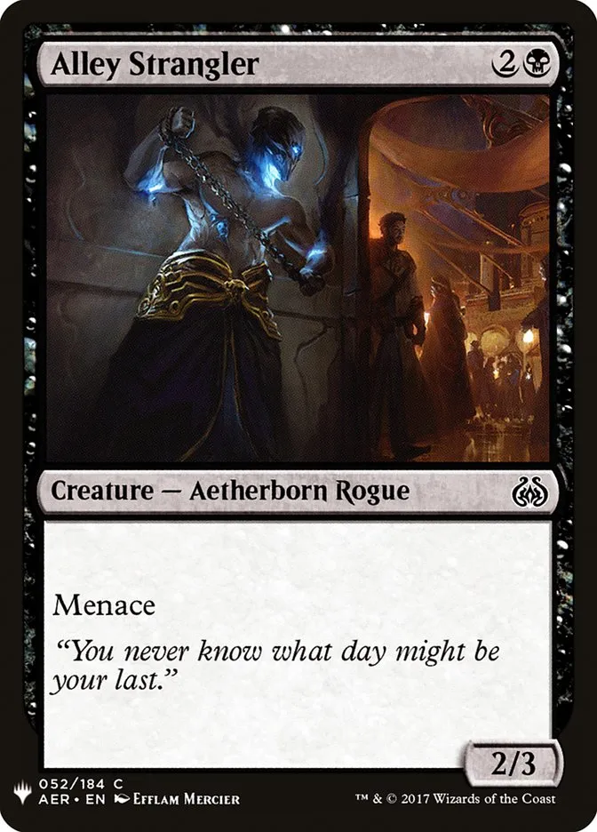 2020 The List Alley Strangler #AER-52 common card image