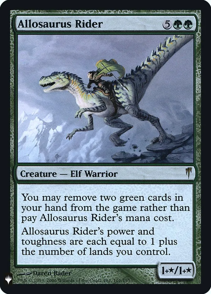 2020 The List Allosaurus Rider #CSP-101 rare card image