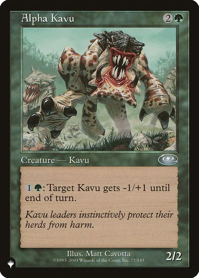 2020 The List Alpha Kavu #PLS-77 uncommon card image