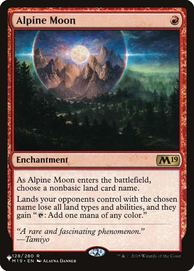2020 The List Alpine Moon #M19-128 rare card image