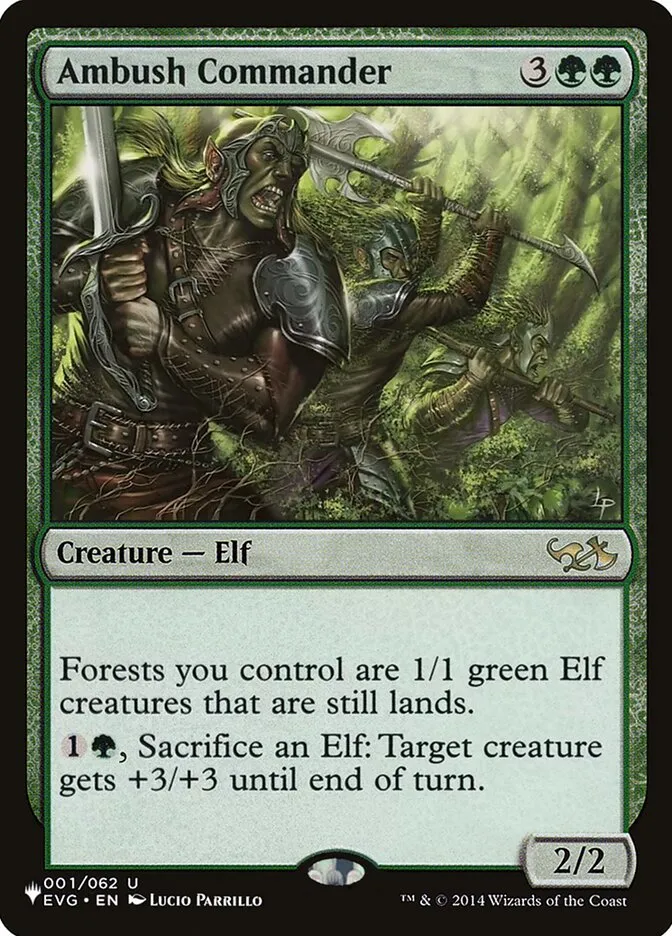 2020 The List Ambush Commander #EVG-1 rare card image