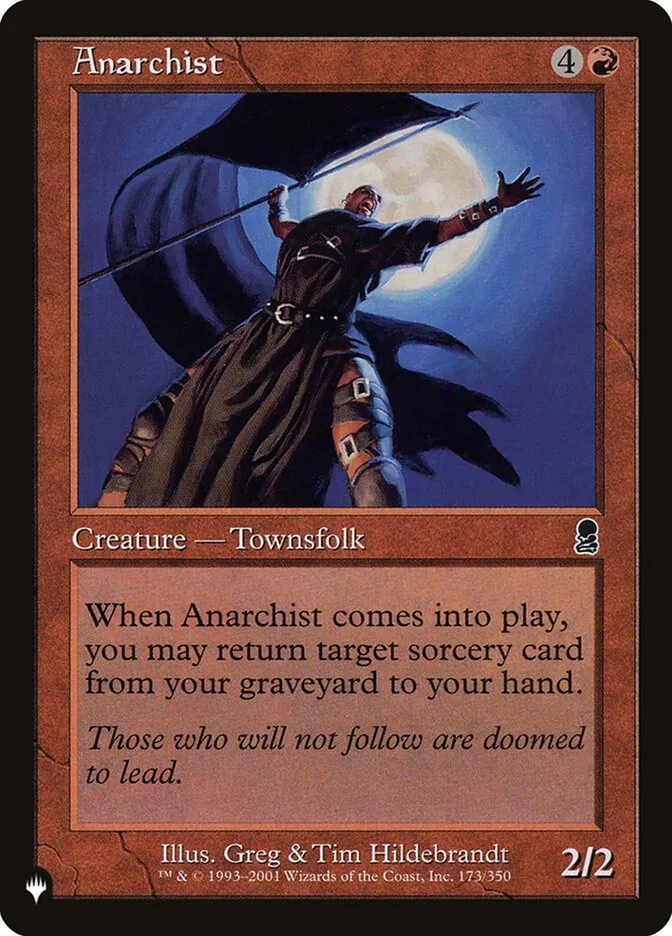 2020 The List Anarchist #ODY-173 common card image