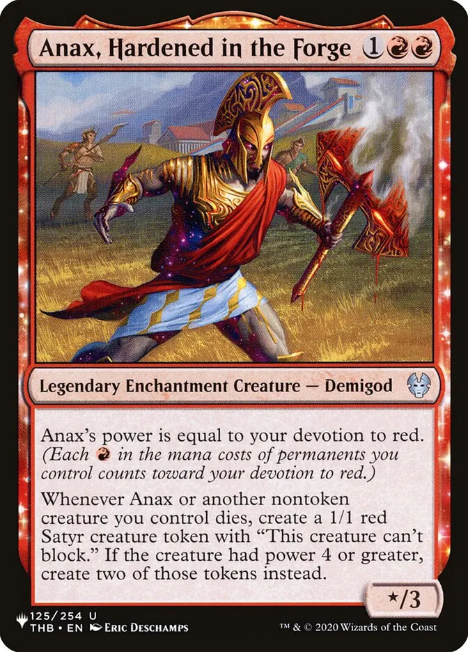 2020 The List Anax, Hardened in the Forge #THB-125 uncommon card image