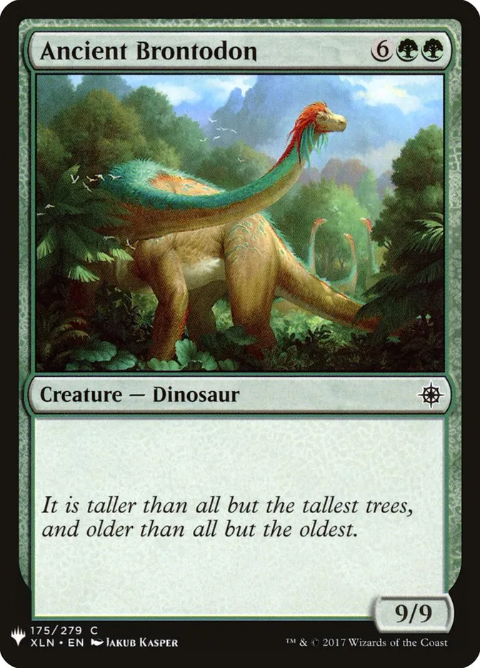 2020 The List Ancient Brontodon #XLN-175 common card image