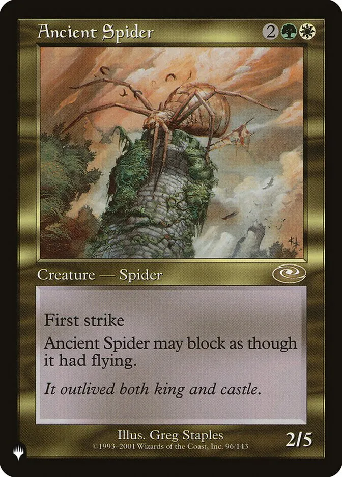 2020 The List Ancient Spider #PLS-96 rare card image