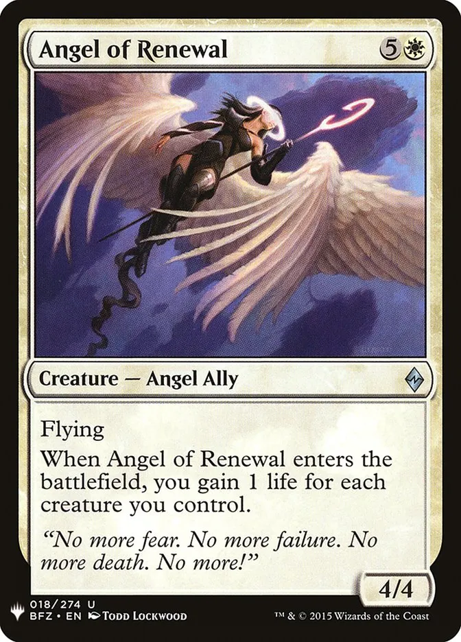 2020 The List Angel of Renewal #BFZ-18 uncommon card image