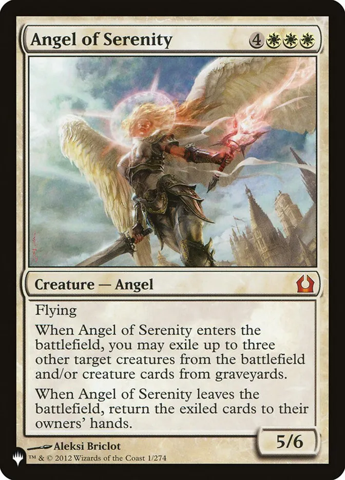 2020 The List Angel of Serenity #RTR-1 mythic card image