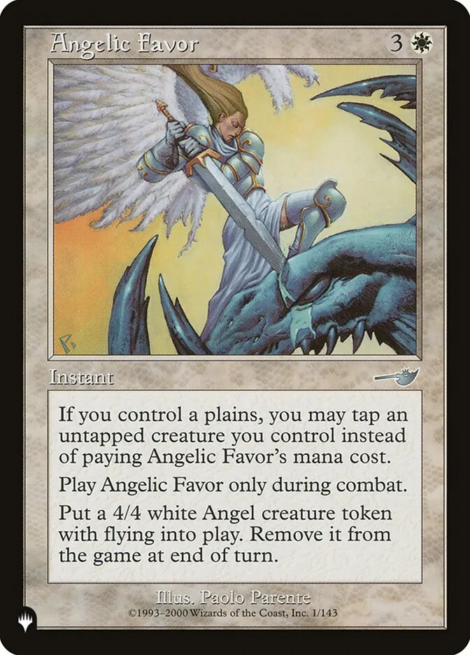 2020 The List Angelic Favor #NEM-1 uncommon card image
