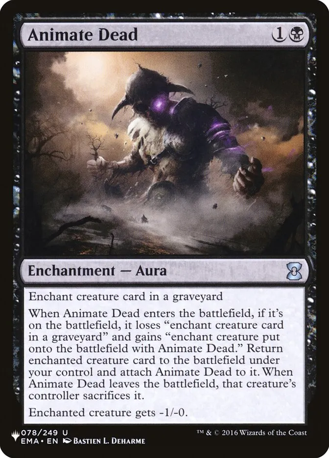 2020 The List Animate Dead uncommon #EMA-78 uncommon card image
