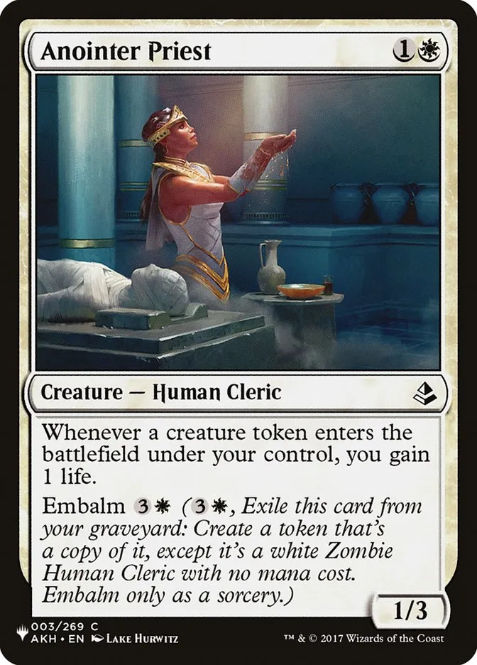 2020 The List Anointer Priest #AKH-3 common card image