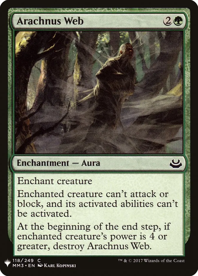 2020 The List Arachnus Web common #MM3-118 common card image