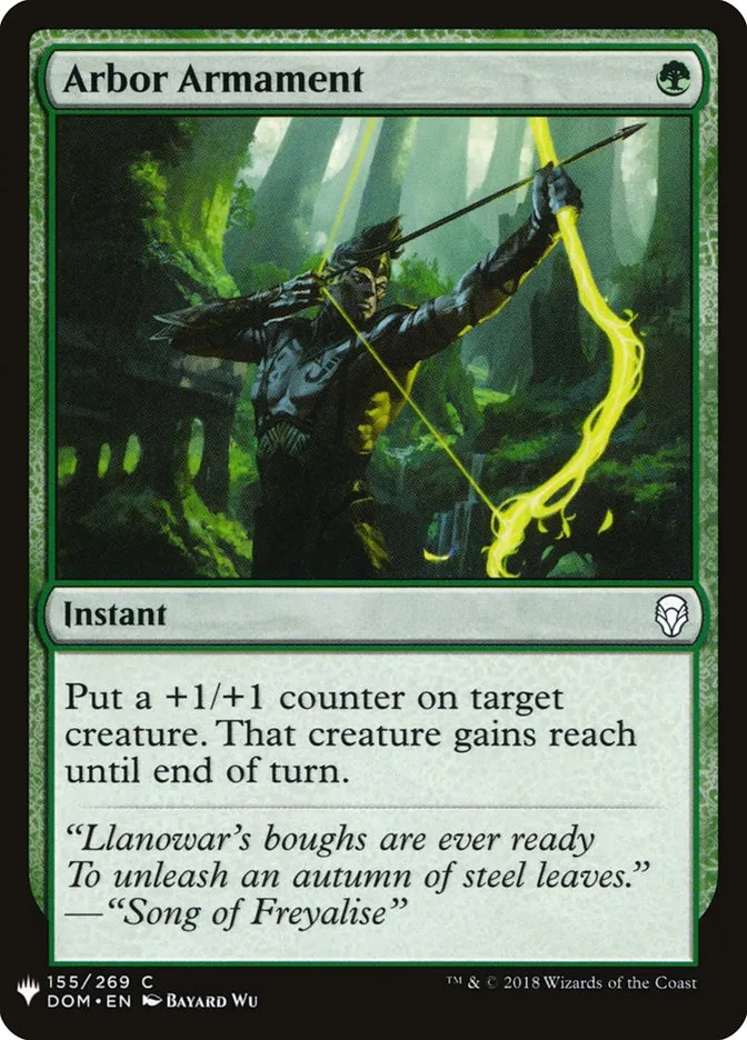 2020 The List Arbor Armament common #DOM-155 common card image
