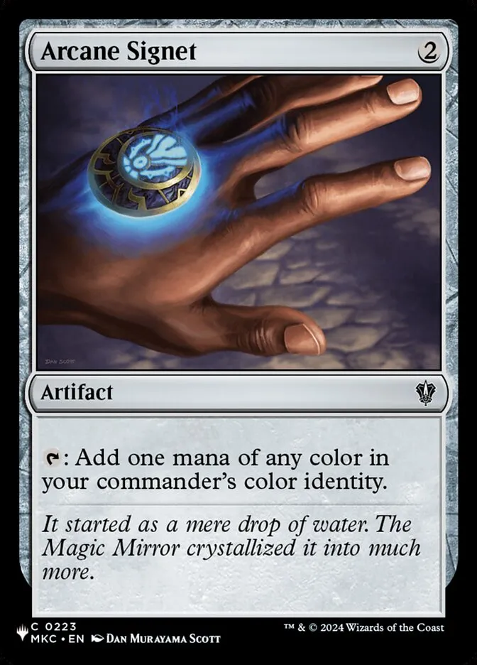 2020 The List Arcane Signet #MKC-223 common card image