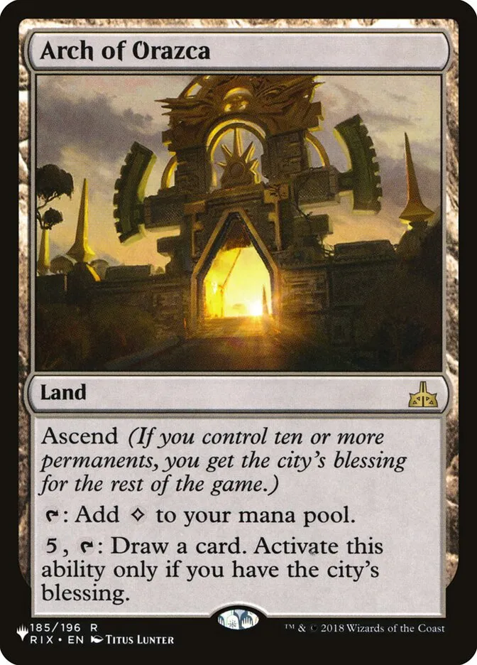 2020 The List Arch of Orazca #RIX-185 rare card image