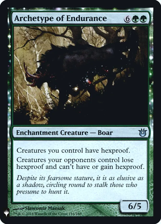 2020 The List Archetype of Endurance #BNG-116 uncommon card image