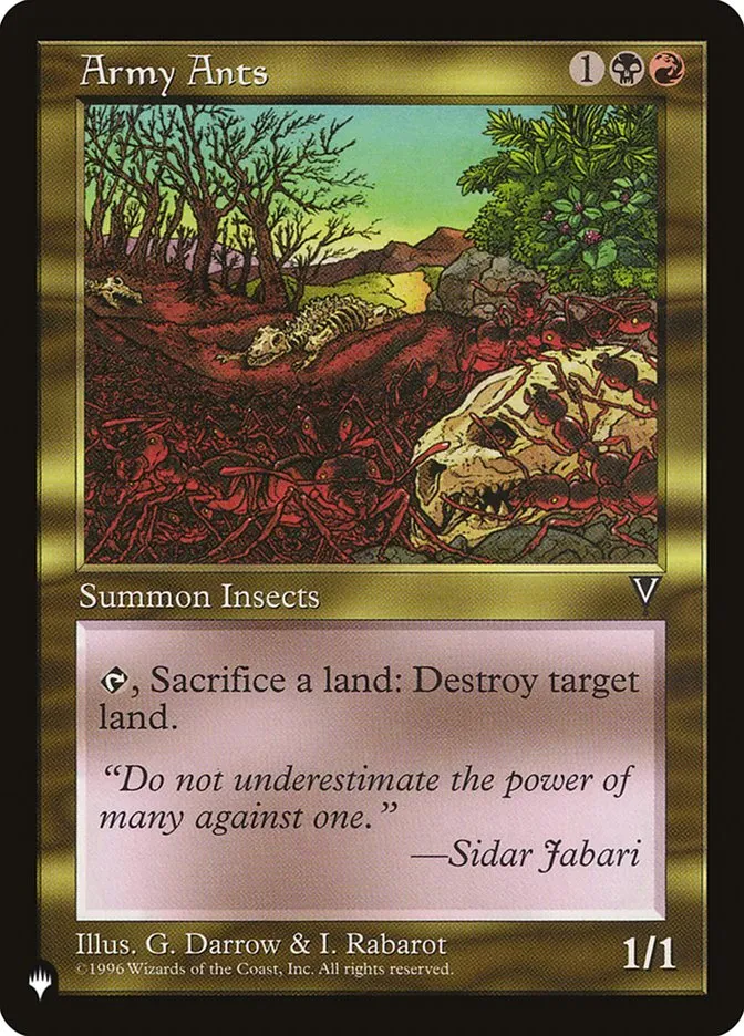 2020 The List Army Ants #VIS-126 uncommon card image
