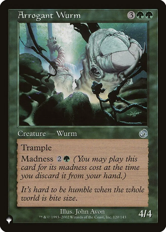 2020 The List Arrogant Wurm #TOR-120 uncommon card image