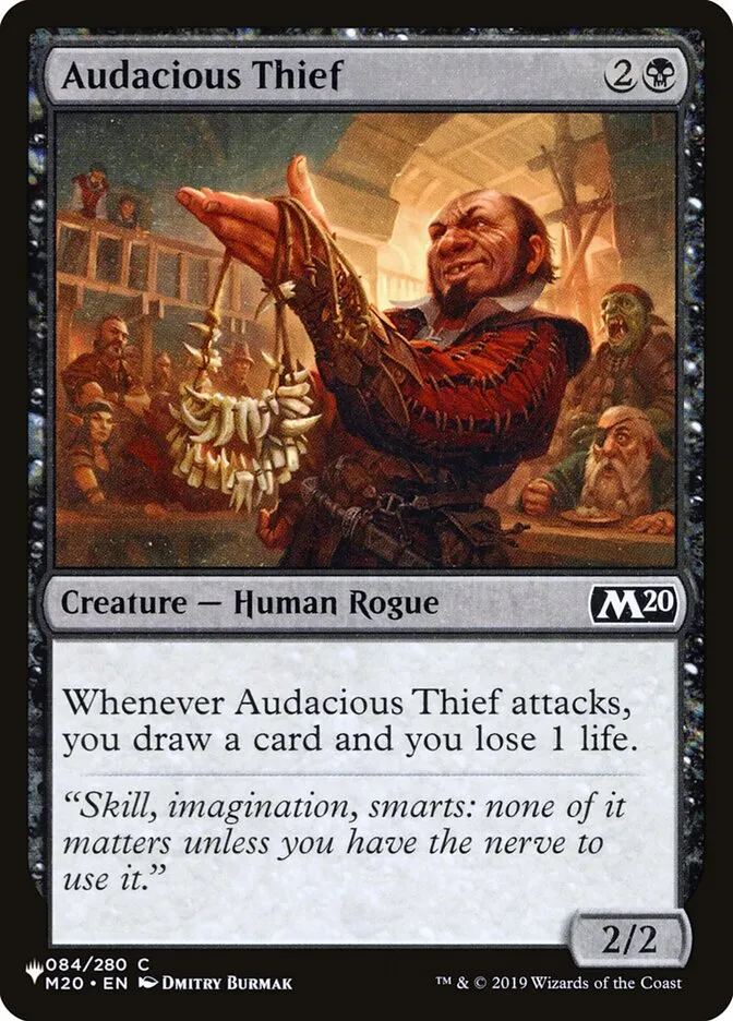 2020 The List Audacious Thief #M20-84 common card image