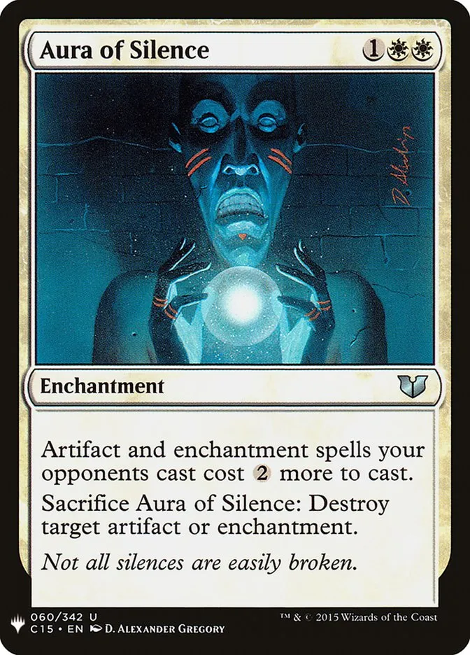 2020 The List Aura of Silence #C15-60 uncommon card image