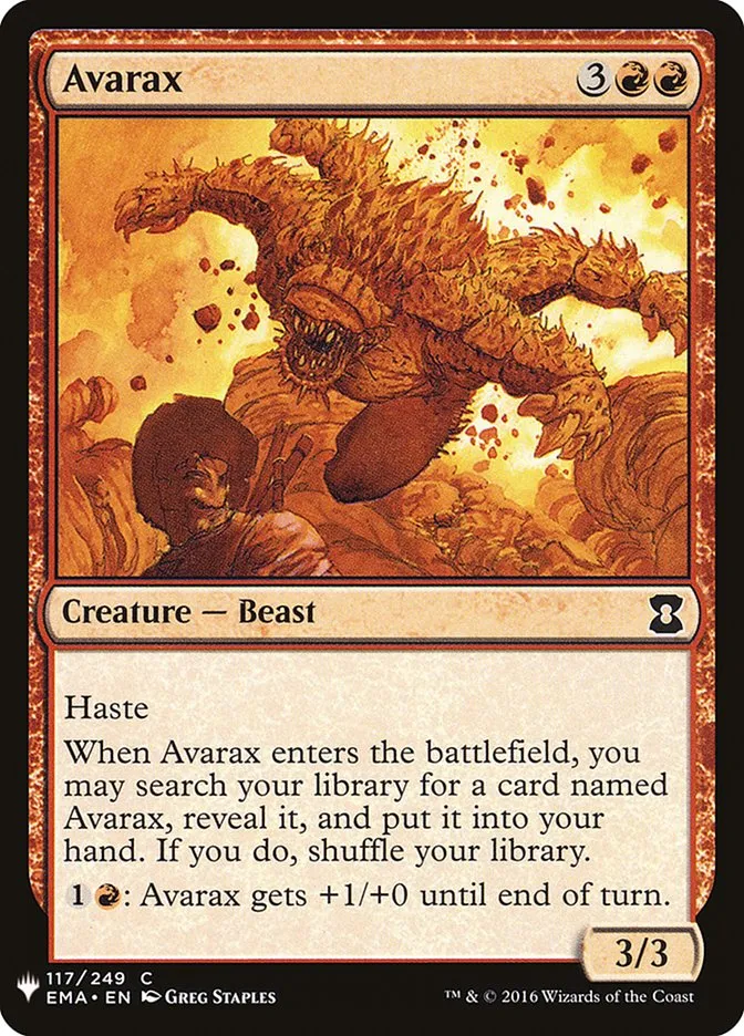 2020 The List Avarax #EMA-117 common card image