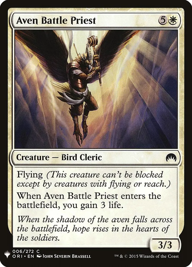 2020 The List Aven Battle Priest #ORI-6 common card image