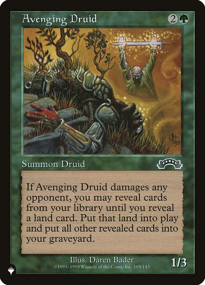 2020 The List Avenging Druid common #EXO-105 common card image