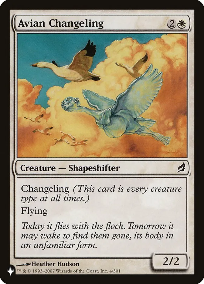 2020 The List Avian Changeling #LRW-4 common card image