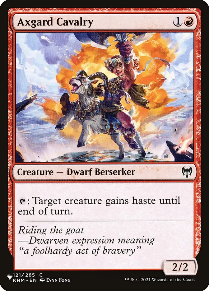 2020 The List Axgard Cavalry common #KHM-121 common card image